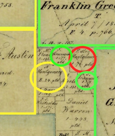 Click here to see that Andrew Montgomery did not receive this land from Stephen F. Austin and was not living here in 1830